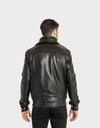 David Men's All Leather Fall Jacket | Black